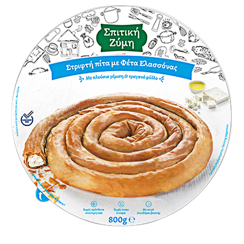 [ION0079] SPITIKI ZYMI round pie with feta Elassona 800g