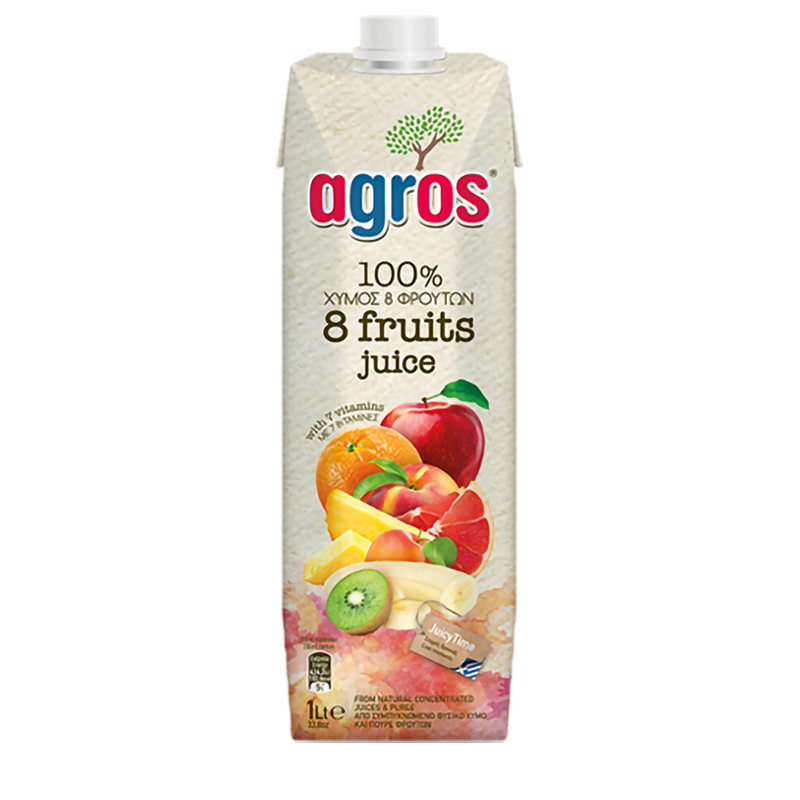 [AG003] Multivitamin 8 fruits juice 100% 1Lt