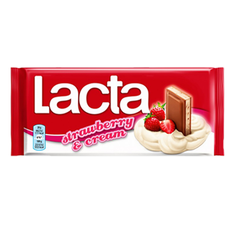 [MOND041] LACTA Chocolate Strawberry & Cream 100g