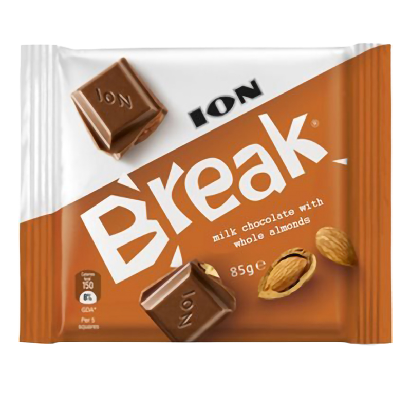 ION Break milk chocolate bar with Almonds 85g