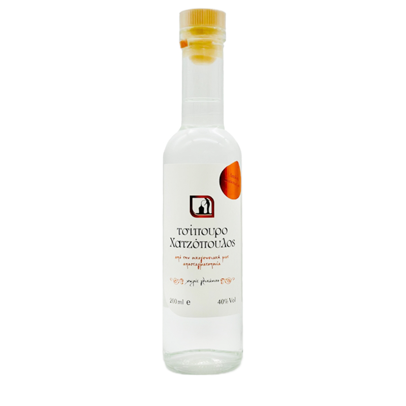 [XATZ005] Tsipouro Chatzopoulos without anise 40% vol. 200ml