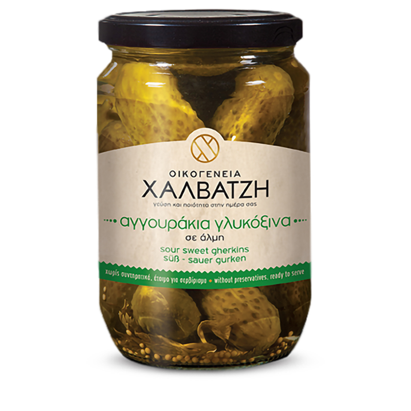 [MAK049] Sweet sour gherkins in jar 680g