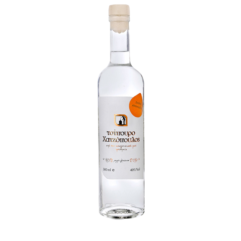 [XATZ004] Tsipouro Chatzopoulos without anise 40% vol.500ml