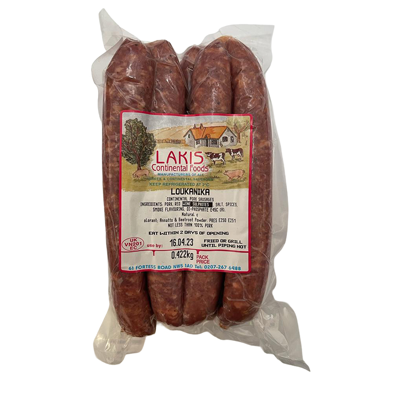 [LA003] Lakis Greek sausages 435g appr.