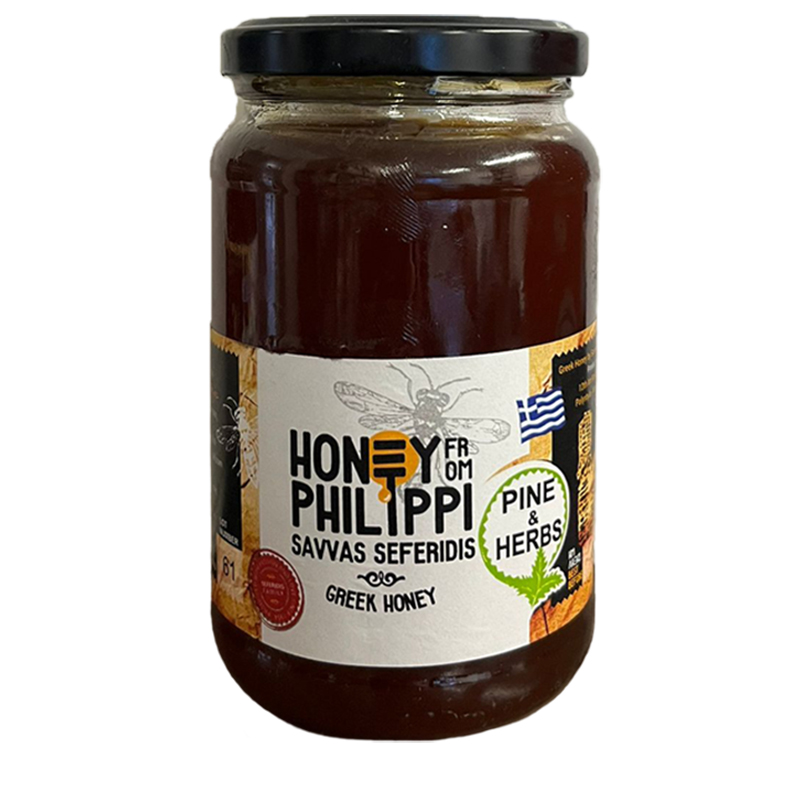 [SE001] Greek honey from Philippi "Pine and Herbs" 450g
