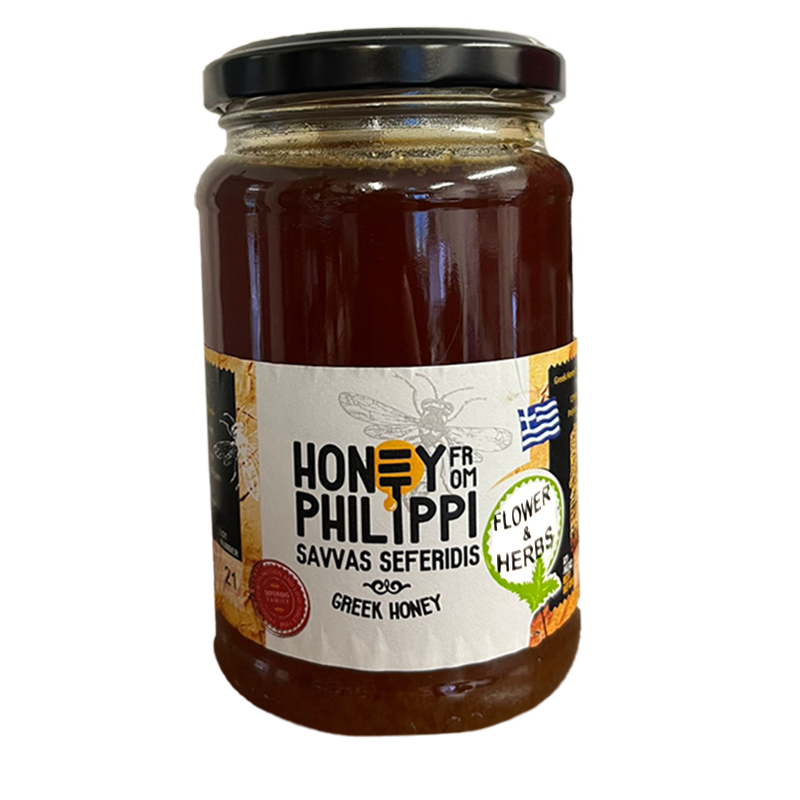 [SE009] Greek honey from Philippi "Flowers and Herbs" 450g