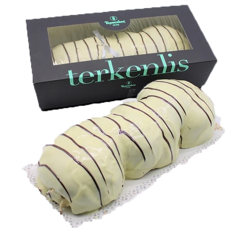 [TER037] Terkenlis Tsoureki filled with hazelnuts praline and milk chocolate coating (brioche) 700g