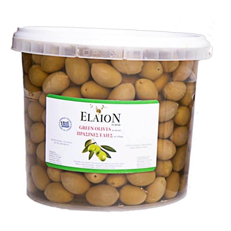 [EL010] Pitted green olives, Colossal (121-140) 4.2Lt