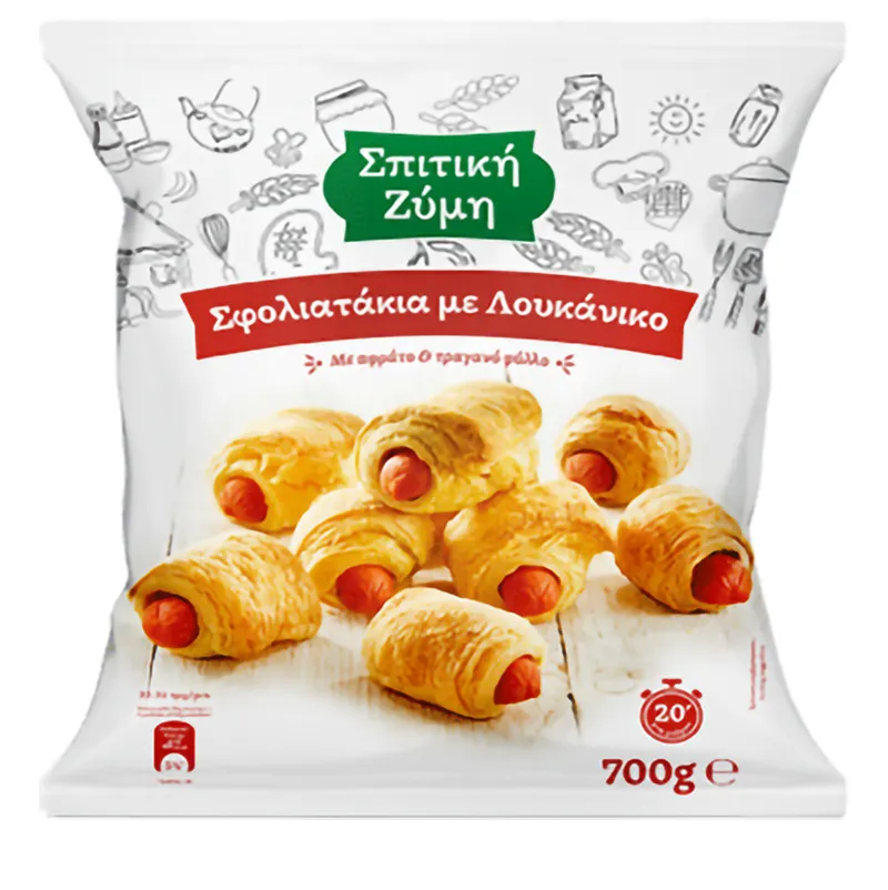SPITIKI ZYMI Mini puff pastries with sausage 700g